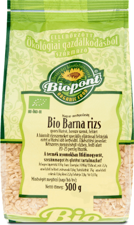 Bio gyorsfőzésű barna rizs Biopont
