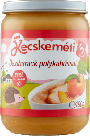 Bébimenü őszibarack pulykahússal 5 hónapos kortól Kecskeméti