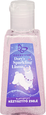 Illatosított kéztisztító zselé Dory's Sparkling Llama Pocketpop
