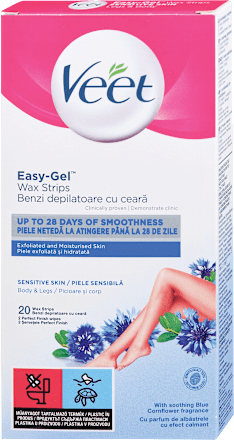 Easy-Gel trakovi za voskanje za občutljivo kožo Veet