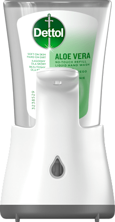 Bezdotykowy aplikator mydła w płynie Aloes i Witamina E, zestaw Dettol