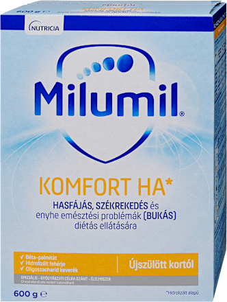 Komfort HA 1 speciális gyógyászati célra szánt élelmiszer újszülött kortól Milumil