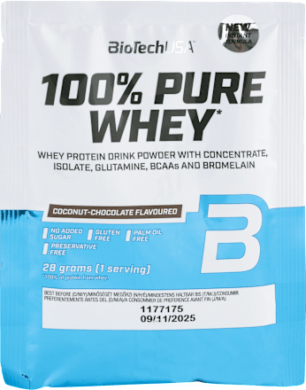 Proteínový nápoj v prášku 100% Pure Whey kokos-čokoláda  BioTechUSA