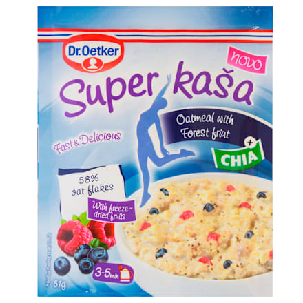 Zobena kaša s voćem i chia sjemenkama Dr. Oetker