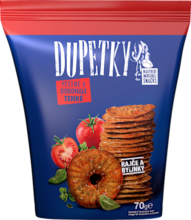 Pečené krekry paradajka a bylinky DUPETKY