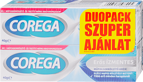 Műfogsorrögzítő krém erős ízmentes COREGA
