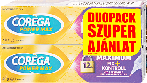 Műfogsorrögzítő krém power max COREGA