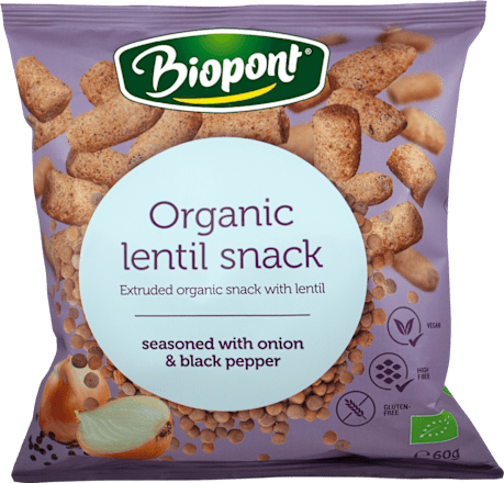 Био снакс от леща с лук и пипер  Biopont