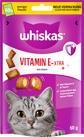 Katzenleckerli Knuspertaschen Vitamin E-xtra mit Huhn Whiskas