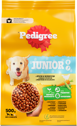 Junior suha hrana za štence – perad, povrće  Pedigree