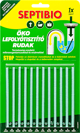 Öko lefolyótisztító rudak Septibio