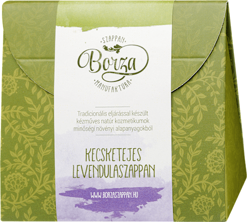 Kecsketejes levendulaszappan díszdobozban Borza
