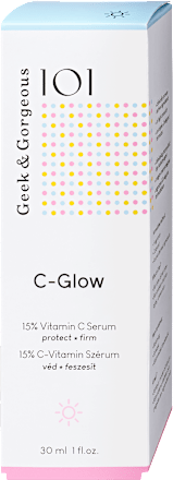 101 Arcszérum C-GLOW 15% tiszta C-Vitaminnal, ferula savval és E-Vitaminal Geek&Gorgeous