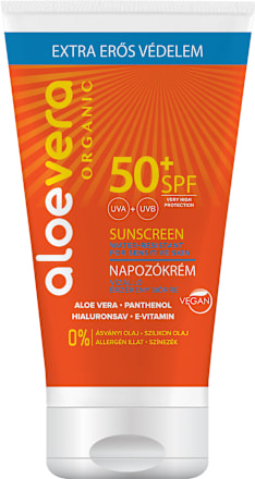 Napozó krém arcra és testre, FF50 aloevera ORGANIC