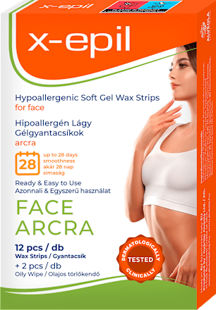 Hideggyanta csíkok arcra, hipoallergén X-Epil
