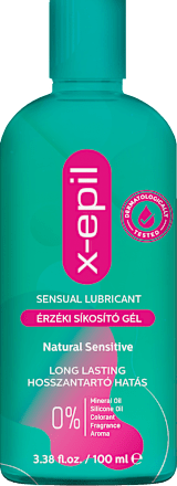 Érzéki síkosító gél, natural sensitive X-Epil