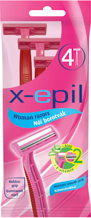 Eldobható női borotva 2 pengés X-Epil