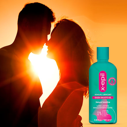 Érzéki síkosító gél, natural sensitive X-Epil