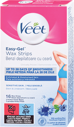 Depilacijski trakovi z voskom Easy-Gel za pazduhe in bikini predel Veet
