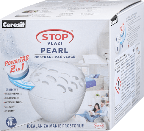 Aparat za odstranjevanje vlage Pearl + 1 polnilo Ceresit STOP