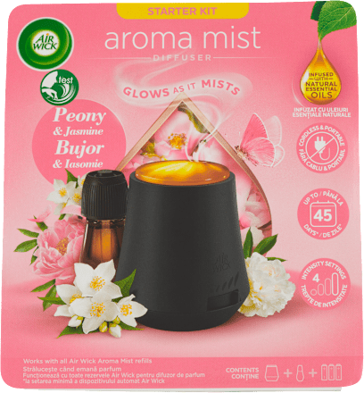 Aroma difuzér + náplň Pivonka a Jazmín Air Wick