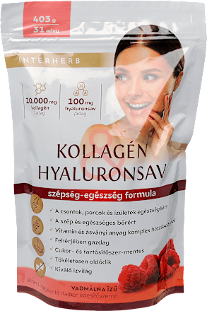 Kollagén Hyaluronsav italpor, Vadmálna ízesítéssel Interherb