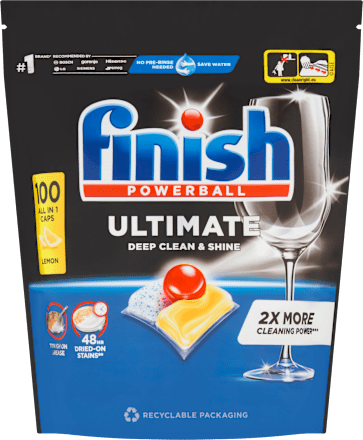 Kapsuly do umývačky riadu Ultimate Deep Clean & Shine Lemon Finish