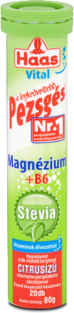 Vital stevia magnézium +B6 pezsgőtabletta Haas