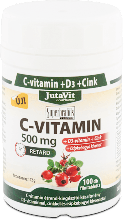C-vitamin 500 mg+D3 retard JutaVit