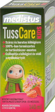 TussCare gyerek szirup száraz és hurutos köhögés kezelésére Medistus
