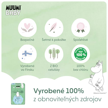 Eko plienkové nohavičky - veľ. 4 (7-11 kg) Muumi Baby