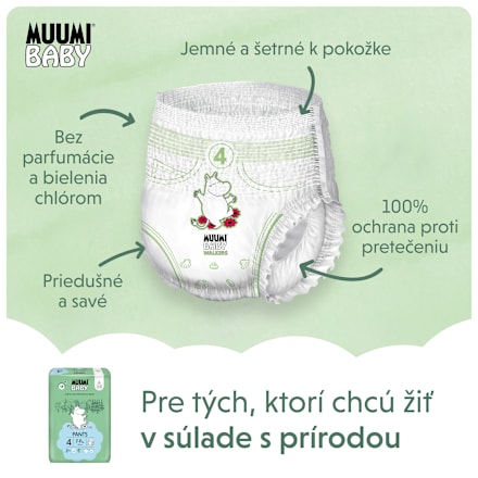 Eko plienkové nohavičky - veľ. 4 (7-11 kg) Muumi Baby