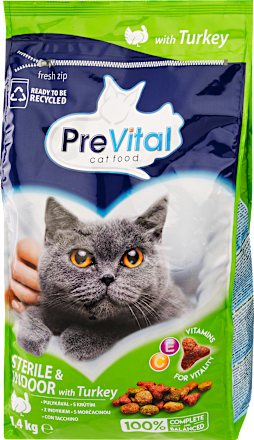 Száraz macska eledel pulyka PreVital