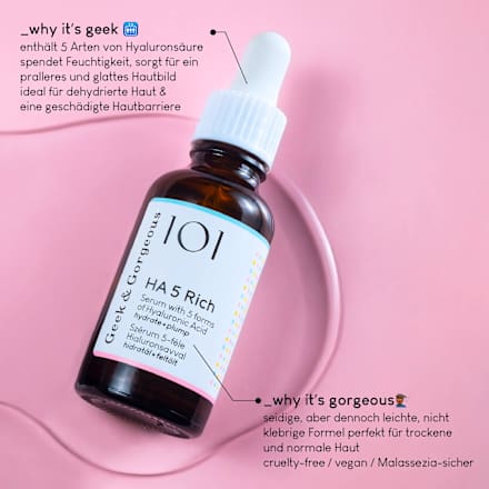 Gesichtsserum 101 HA 5 Rich Geek&Gorgeous