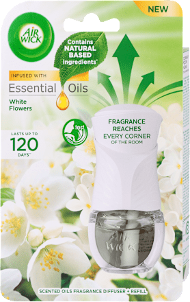Essential Oils električni osvježivač zraka komplet White Flowers AIRWICK