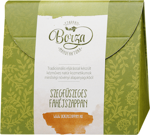 Szegfűszeges fahéjszappan díszdobozban Borza