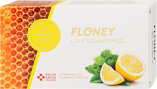 Mézpasztilla citrom és izlandi zuzmó kivonattal FLONEY