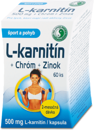 Kapsuly L-karnitín + chróm + zinok Dr. Chen Patika