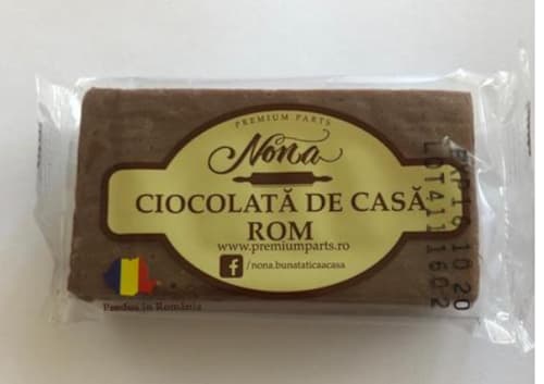 Baton de ciocolată de casă cu rom Ciocolateria Nona
