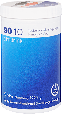 90:10 slimdrink gyógynövényeket tartalmazó étrend-kiegészítő italpor 90:10