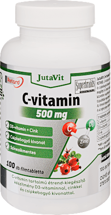 C-vitamin 500 mg+D3 retard JutaVit