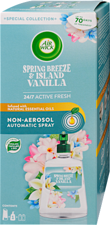 SPRING BREEZE & ISLAND VANILLA osveživač vazduha, automatski difuzer baza + dopuna AIRWICK