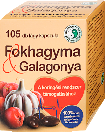 Fokhagyma-Galagonya  lágy kapszula DR CHEN PATIKA