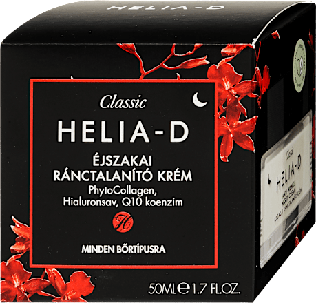 Éjszakai ránctalanító krém Q10 koenzimmel és C-vitaminnal HELIA-D