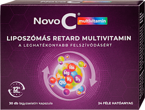 Multivitamin liposzómás retard lágyzselatin kapszula Novo C