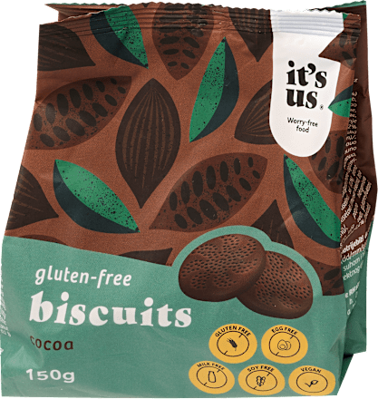 Kakaós omlós keksz, gluténmentes  it's us