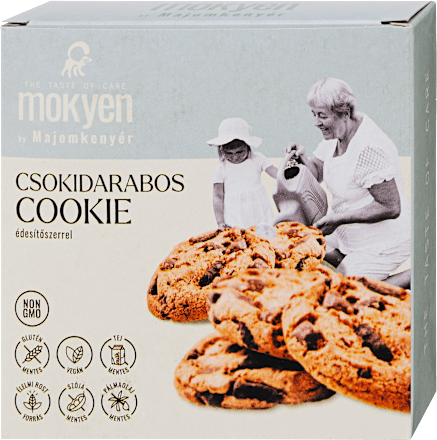 Gluténmentes csokidarabos keksz, vegán mokyen