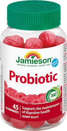 Gumené pastilky Probiotic malina Jamieson