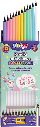 Creioane colorate cu ascuțitoare Strigo