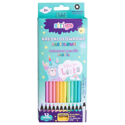 Creioane colorate cu ascuțitoare Strigo